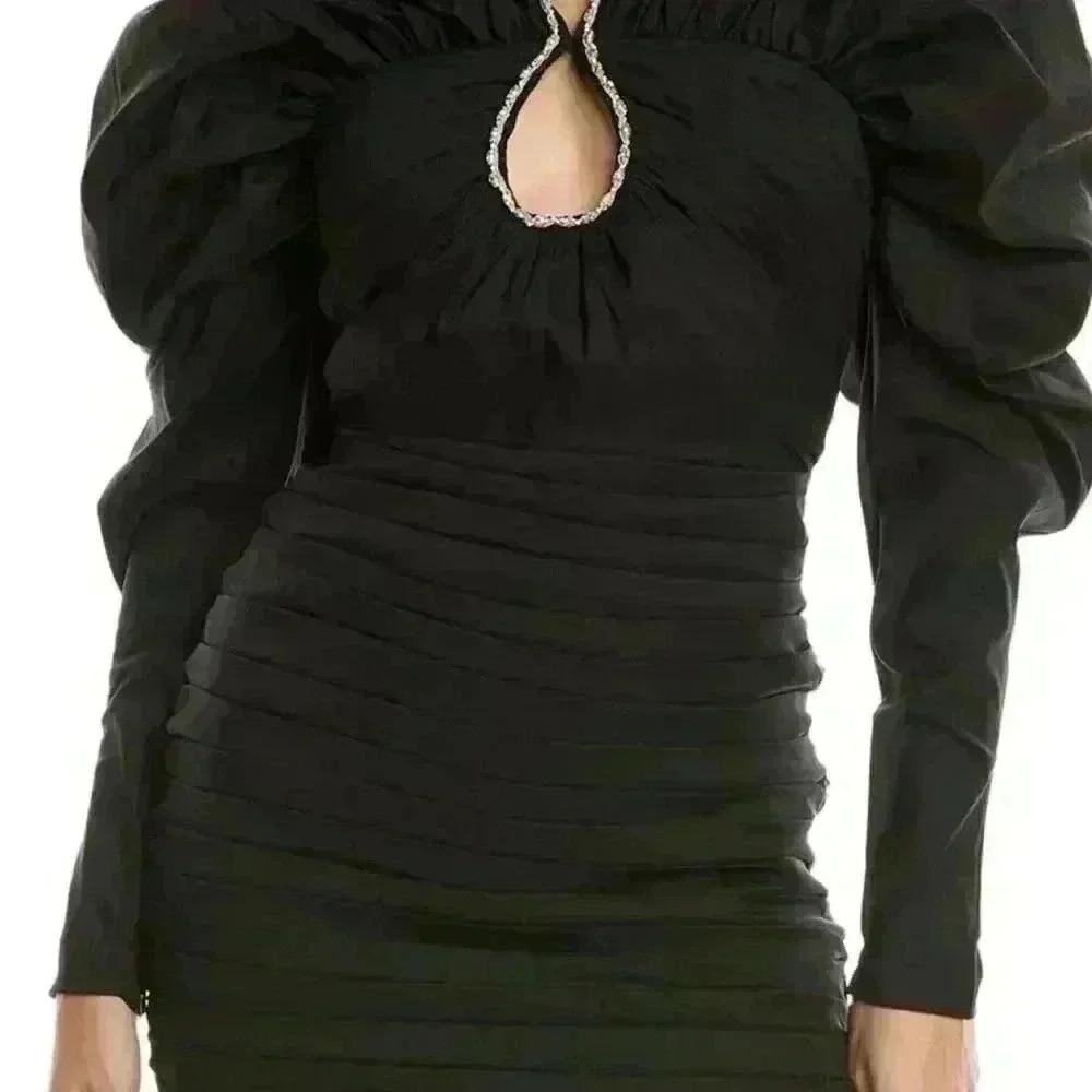 NEW Rachel Gilbert Dahli Mini Dress, Black Size US 6 New w/Tags - Picture 2 of 5